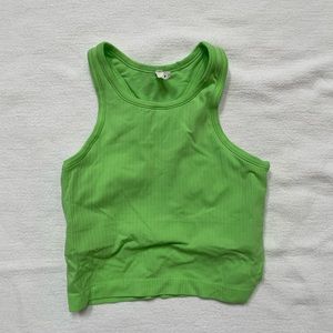 Lululemon Ebb to Street Crop Top EUC Size 4 Scream Green